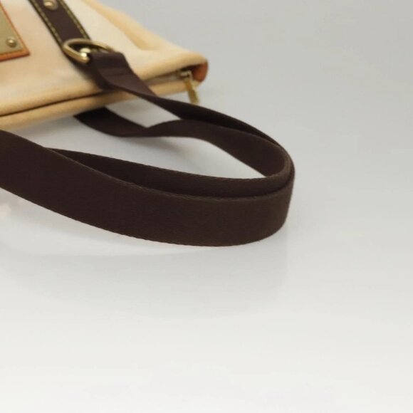 LOUIS VUITTON Antigua Cabas PM Tote Bag White Brown M40036 LV Auth th5823 - Picture 8 of 16